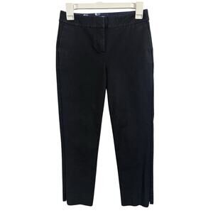 Boden Black Flat Front Dress Pants Trousers Size 2P Stretch Elevated Basics